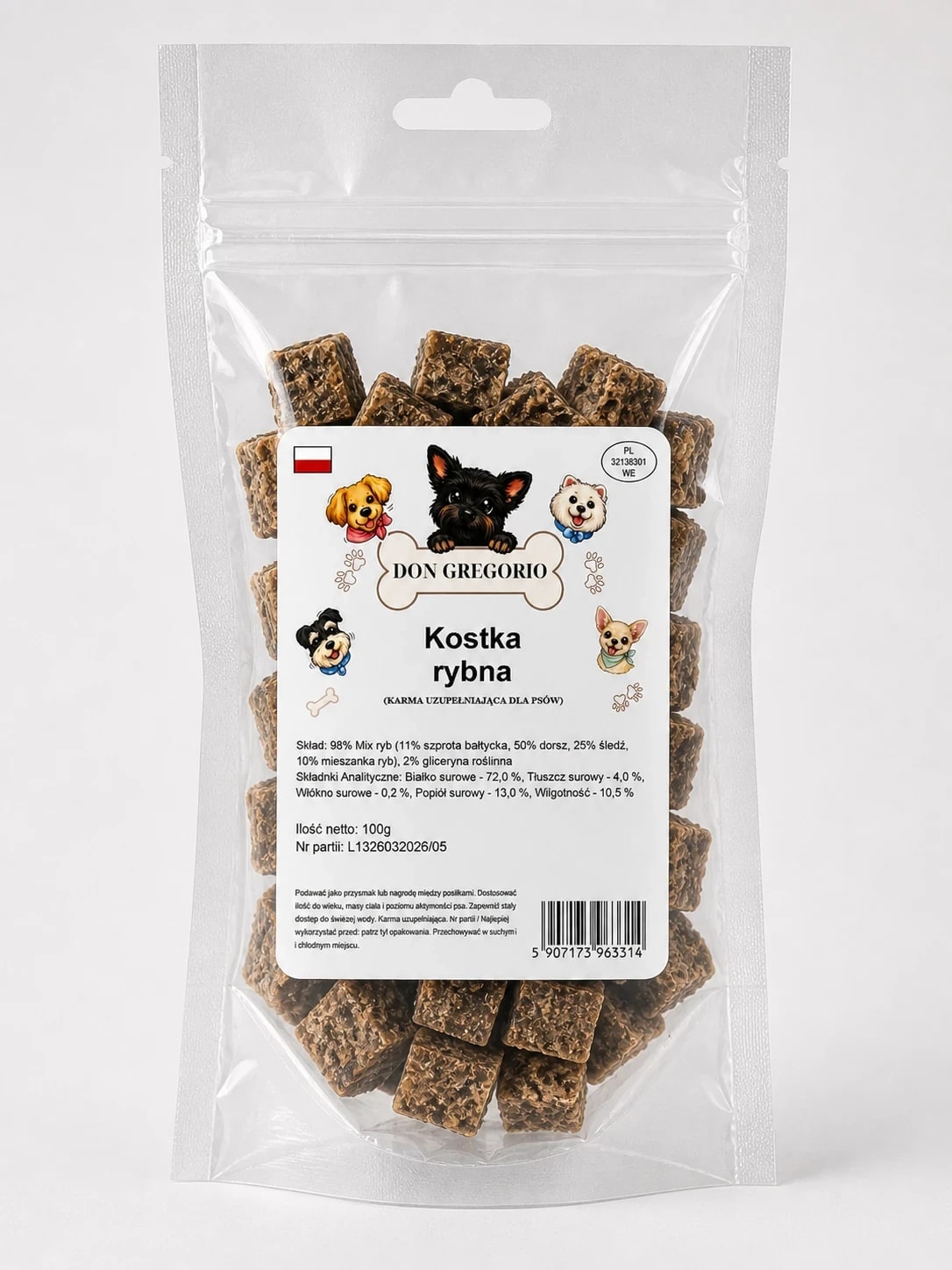 Don Gregorio Zestaw Kostek Treningowych: Ryba, Koń z Figą, Bażant z Bananem (3x190g) - widok 2